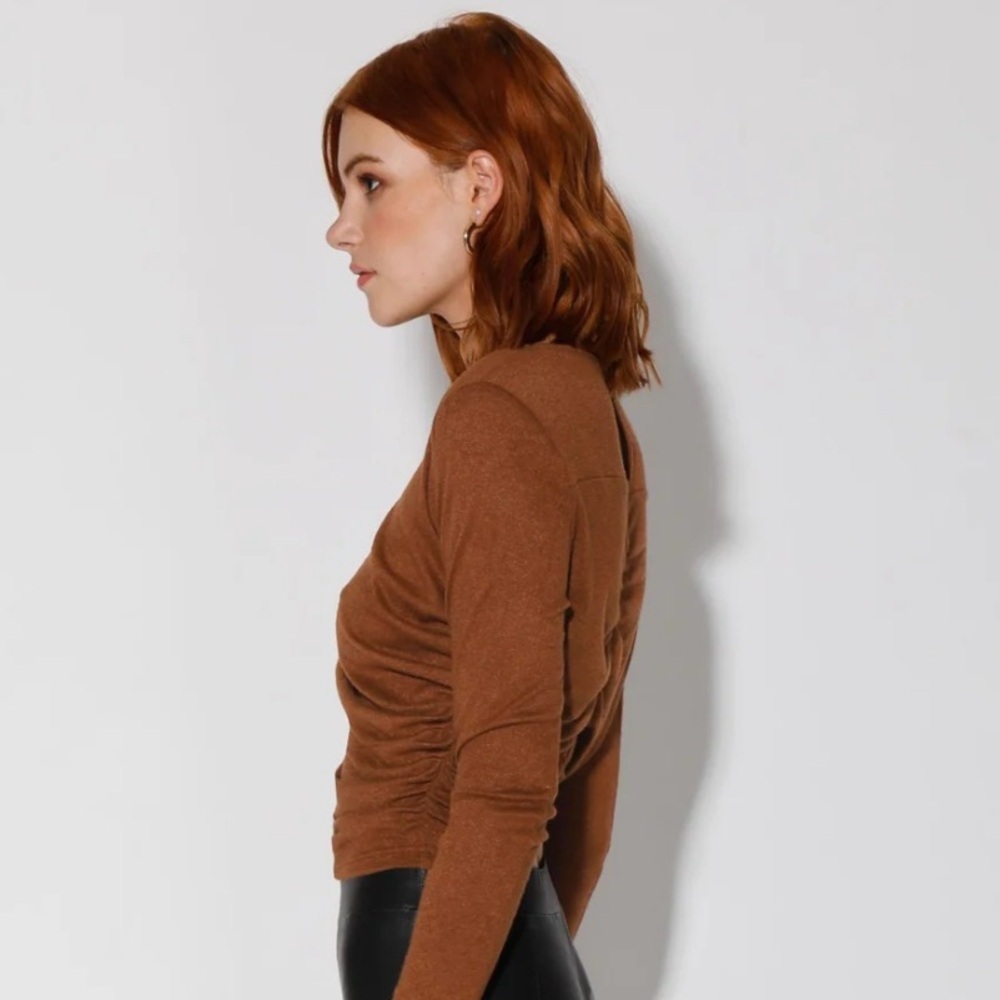Walter Baker Gavie Solid Ruched Top - image 5